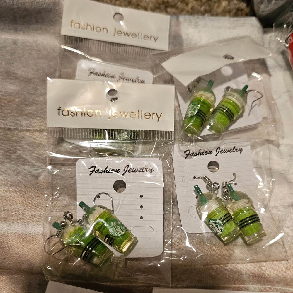 Starbucks Espresso Can Earrings Set - LOT - Picture 15 of 16